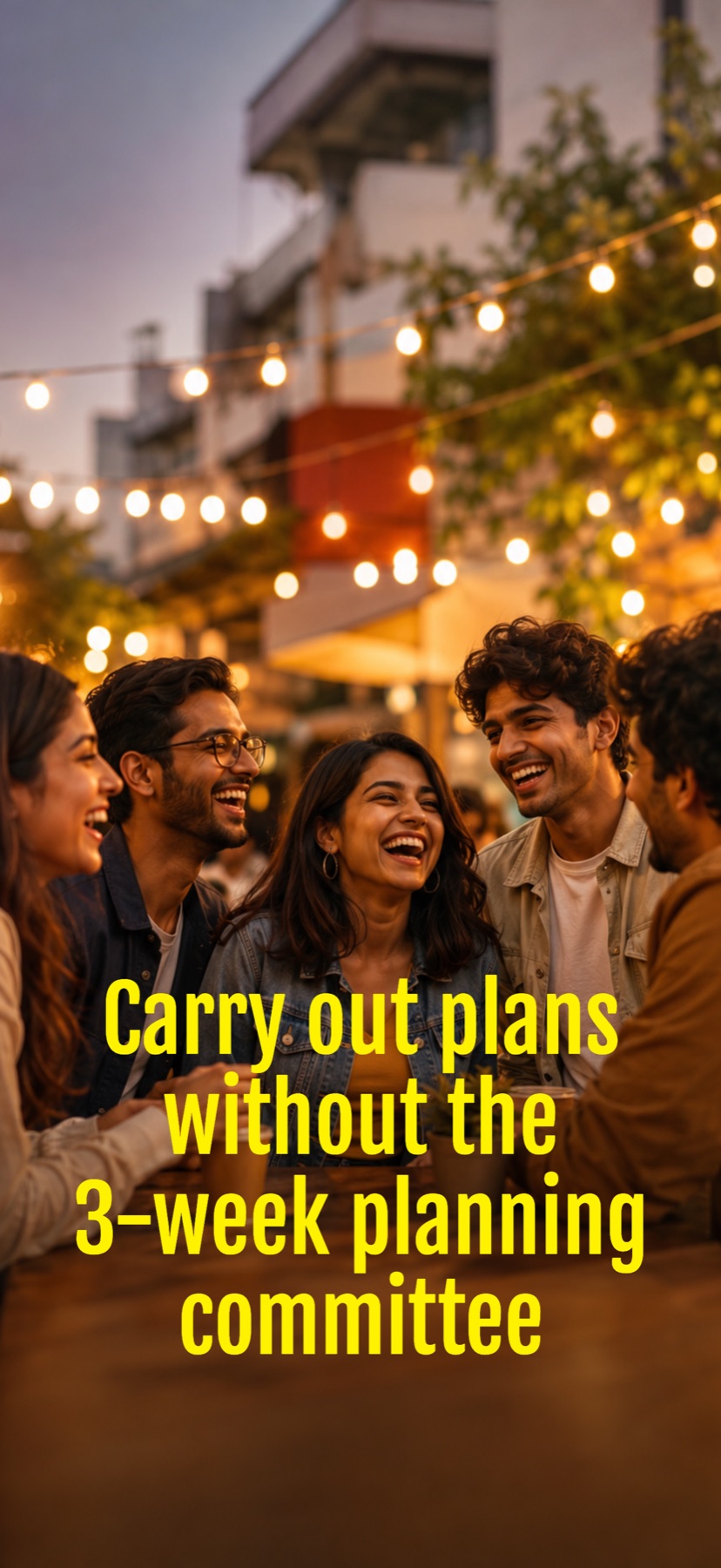 Crewda lifestyle poster with friends making plans